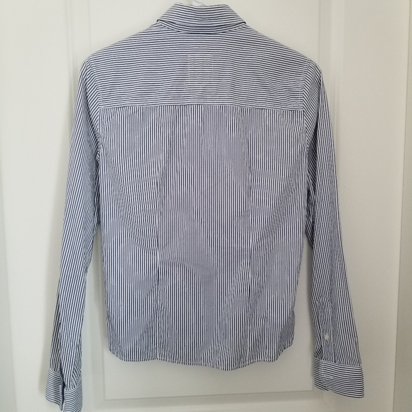 Hollister Striped Blue White Shirt Button Up - Picture 2 of 2